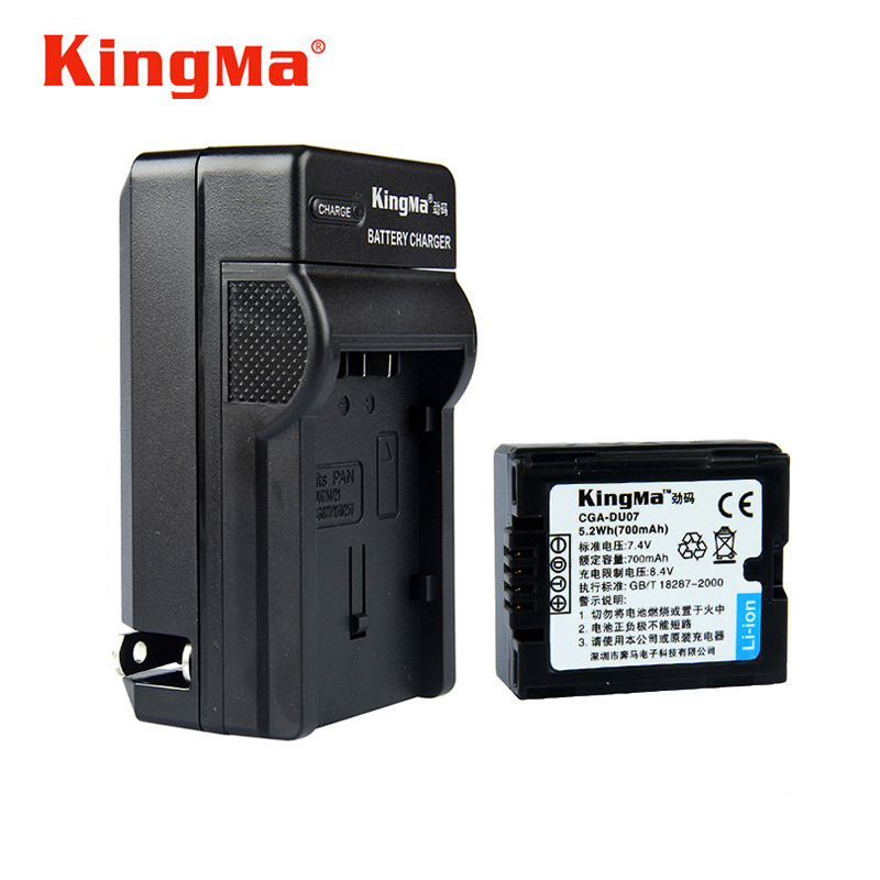 KingMa Single Channel Battery Charger With VW-VBD070/CGA-DU07 Batterie For Panasonic